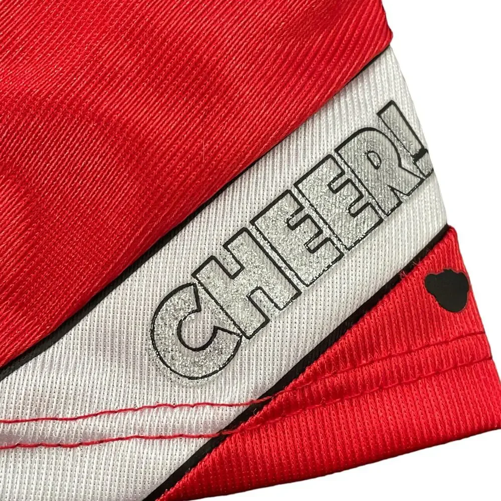 Build A Bear Cheerleader Uniform Outfit w/ Pom Poms Red Top & Skirt BAB Clothes